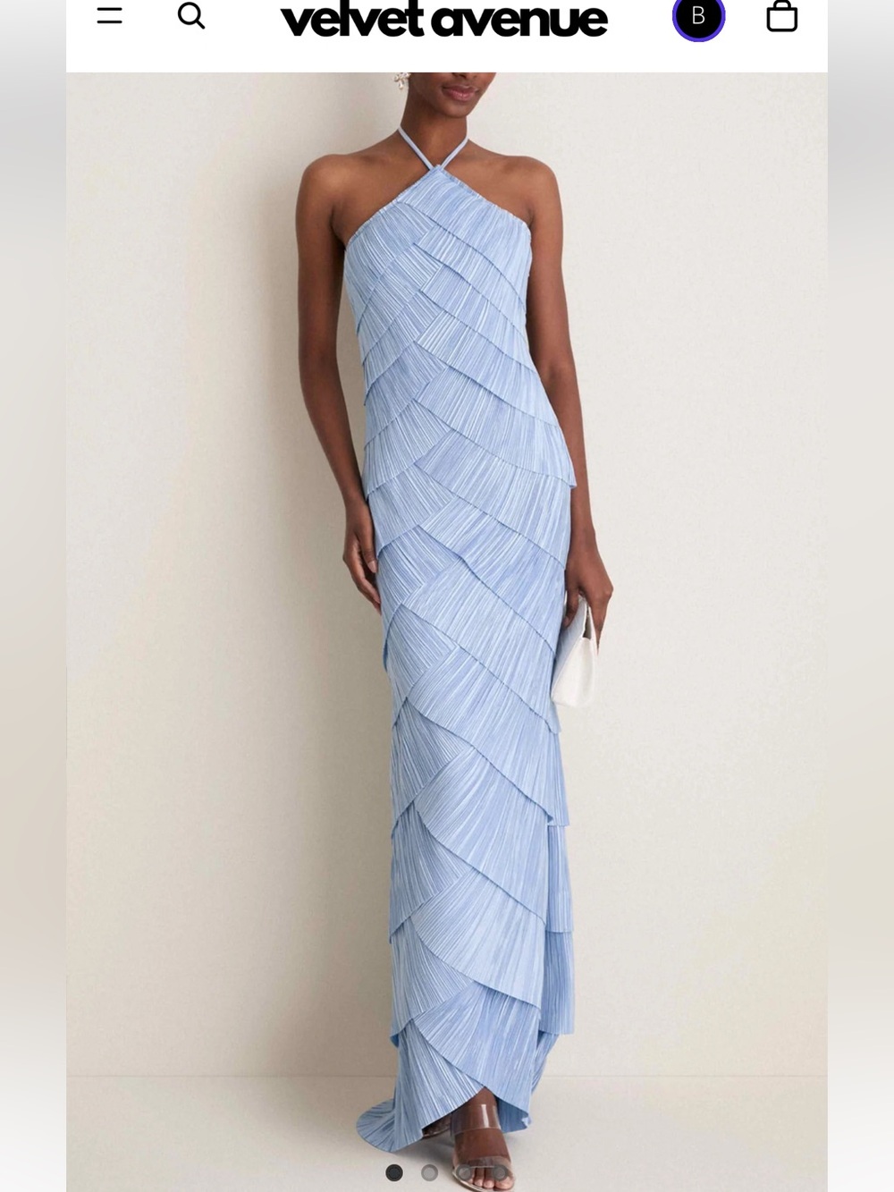 Layered Plisse Halter Dress
